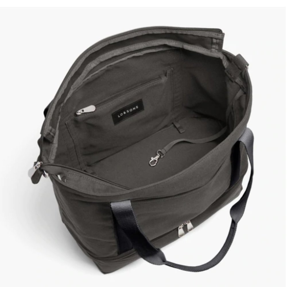Lo & Sons Catalina Deluxe Tote | Organic Canvas | Grey